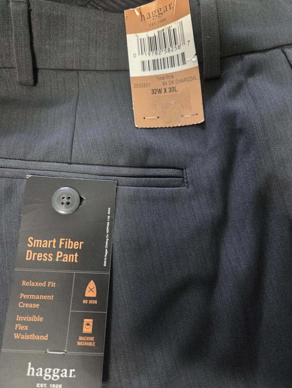 Haggar Smart Fiber Dress Panrs 32Wx30L